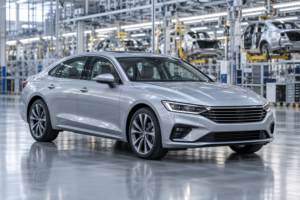 Silver automotive vehicle