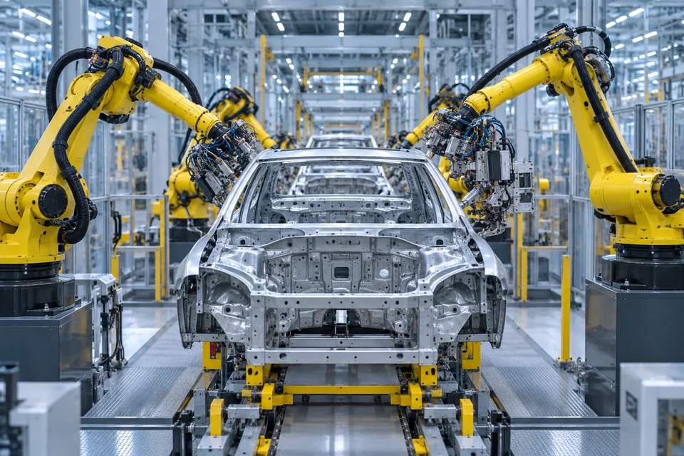 Robotic manufacturing line