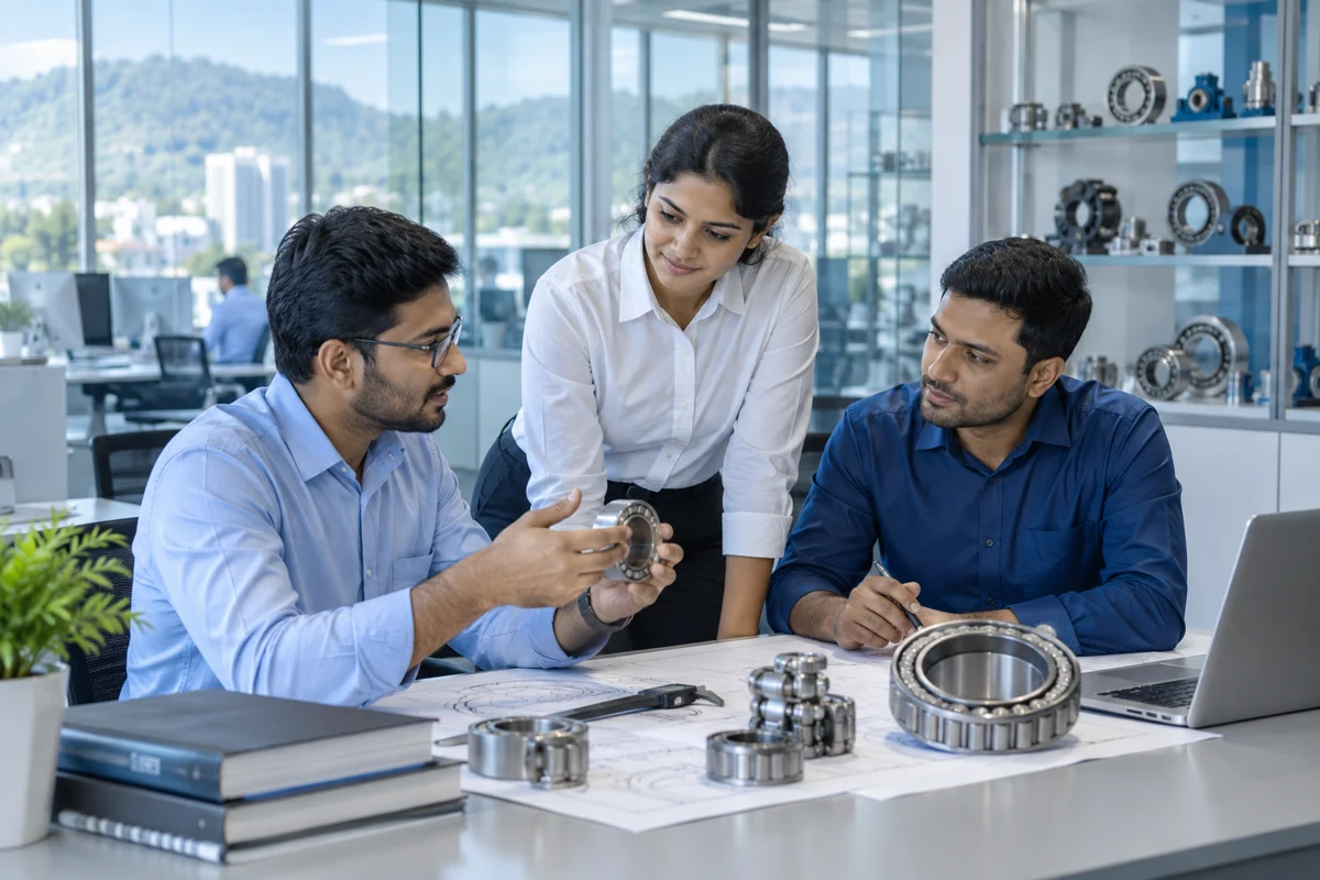Exclusive engineering office and service team photograph